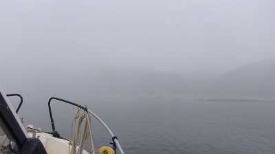 女川町　今季初濃霧ー１