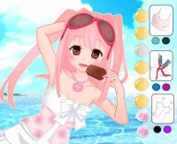 アニメ風夏の着せ替えゲーム Anime summer fun dress up game