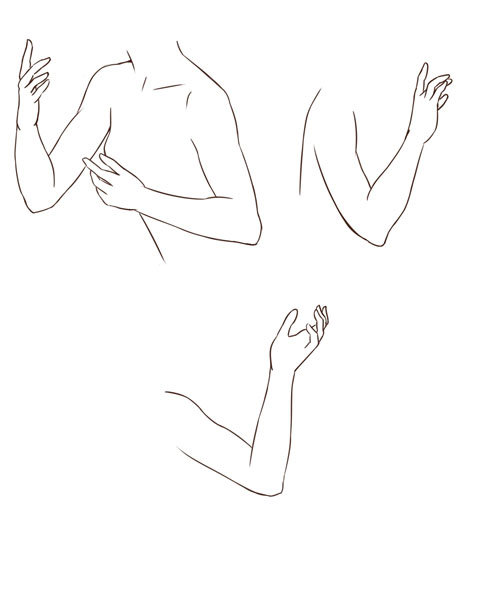 お絵描き練習記録 人体デッサン 腕の練習
