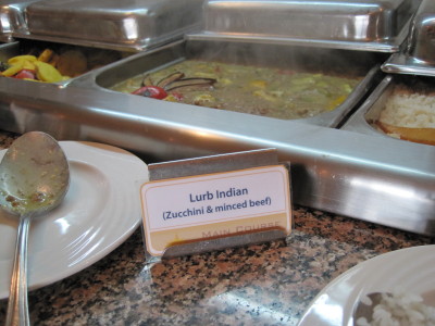 例えばこれLirb Indianっていうくらいだからインドの料理だと思うのですが、 ズッキーニと牛挽肉って、、、、、