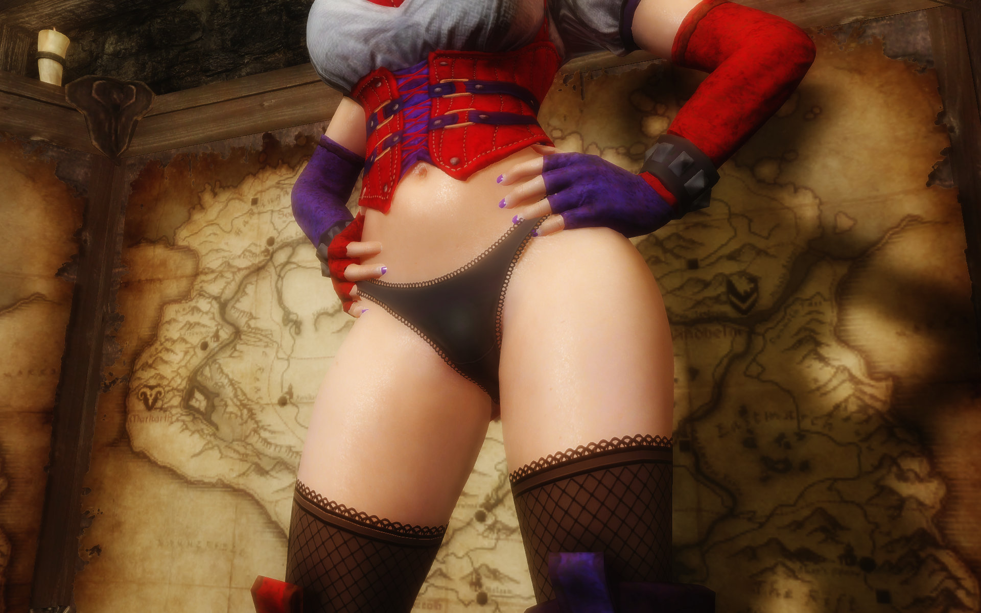 Harley Quinn Arkham Asylum Outfits Skirtless