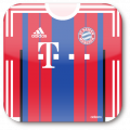 ブンデスリーガ_バイエルンミュンヘン 2014-2015最新ユニフォーム_イラストアイコン Bayern kit new model 2014-15